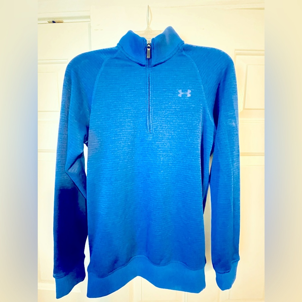 Men’s Under Armour Pullover 1/4 Zip, Royal Blue Sweater, Size Small
